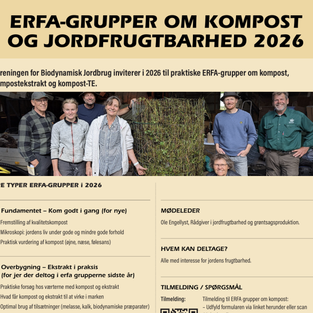 Erfagruppe om kompost i Biodynamisk forening