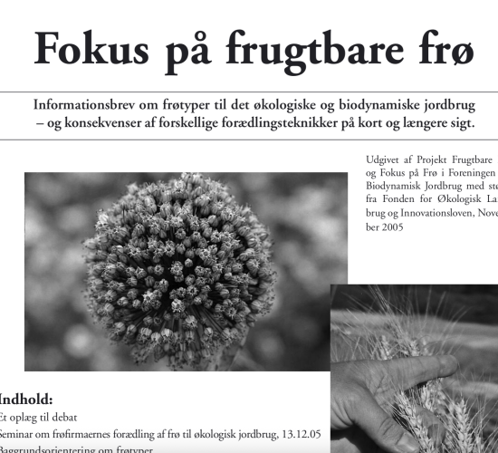 Nyt om frø i ind- og udland